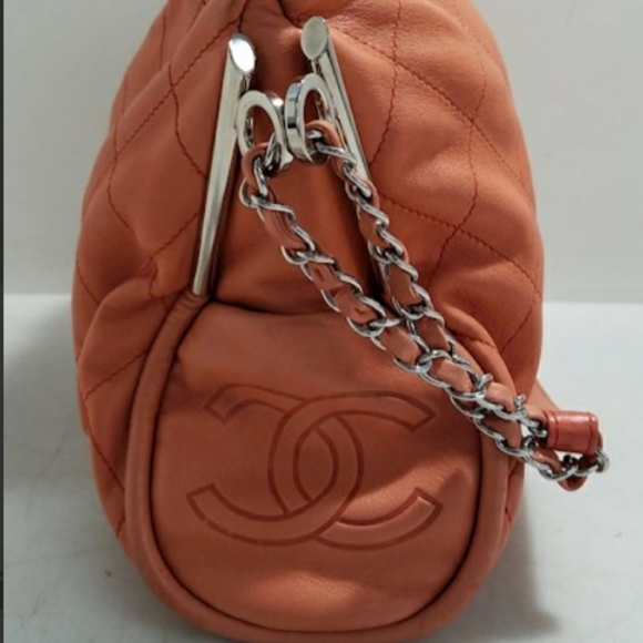 CHANEL Coral Pink Lambskin Quilted Soft Flap Bag - Picture 7 of 11